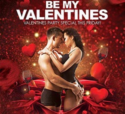 情人节海报模板：Be My Valentine Flyer Template